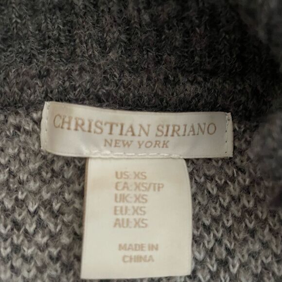 Christian Siriano Women Camouflage Wool Blend Knit Cardigan Sweater Oversized XS - Picture 5 of 6